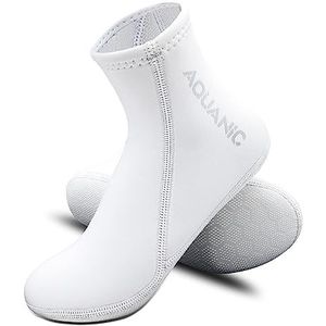 nitescuba Duiksokken 2,5 mm neopreen neopreen pak sokken thermisch water sokken vinsokken voor snorkelen surfen, midden wit, S
