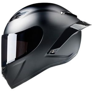 Motorhelm DOT/ECE-Gecertificeerde Integraalhelm Met Zonneklep Helm Scooter Bromfiets Bromfietshelm Modulaire Integraalhelm Voor Dames En Heren B,L/59-60CM