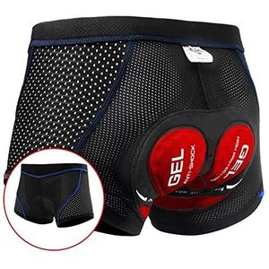 GSJNHY Fietsbroek, fietsondergoed, gewatteerde fietsbroek met lycra, schokbestendige MTB-fietsbroek voor racefietsen voor fietsen, sporten, racen (grijs, 3X-Large)