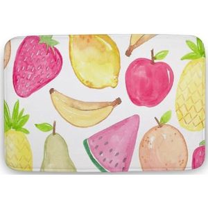 Matten 40X60Cm Fruit Banaan Appels Peer Ananas Watermeloen Aardbei Tapijt Matten Multifunctionele Keuken Matten Wasbare Welkom Deur Mat Voor Patio Hal Outdoor