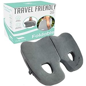 Het Cushy Tushy opvouwbare kussen voor piriformis- en ischias-pijnverlichting, voor thuis en op kantoor, perfect voor reizen of autorijden, piriformis-kussen