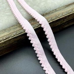 10 mm elastische band nylon elastisch lint ondergoedbandjes beha-band jurk naaien kanten rand kledingaccessoire haarbanden DIY-roze-5 yards