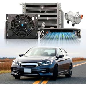 12V Under Dash Airconditioner, Universeel Automotive A/C Unit Koelsysteem, 12 Volt DC Underdash AC Kit met Elektrische 20cc Compressor voor RV Camper Camper Truck Van Sedan Pickup