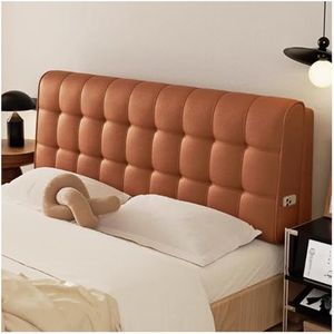 Bedkussen, Groot Bedrugkussen, Hoofdeindekussen, Lendensteun, Gestoffeerd Leeskussen, Verwijderbaar Slaapbankkussen, Stapelbedkussen For Thuis, Slaapkamer(Orange,160x60x10cm)