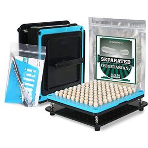 Wananfu - Capsule vulmachine 00 Bundel met 200 tellen gescheiden lege vegetarische capsules 00, inclusief gedetailleerde instructies, lepel en schroevendraaier