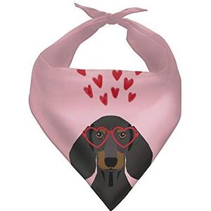 SEANATIVE Leuke Cartoon Hond Bandanas met Doxie Teckel Hond Ontwerp Roze Sjaal Verstelbare Doggy Slabbetjes Kerchief