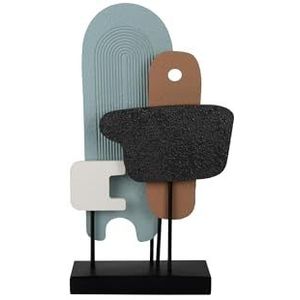 Present Time - Ornament Abstract Art - Multicolor - MDF - 27.5x11x49cm