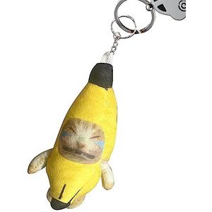 Sound Making Banana Cat Crying Cat Sleutelhanger - Grappige Banana Cat Happy Cat Sleutelhanger | Crying Banana Cat sleutelhanger, Kawaii pluche sleutelhanger