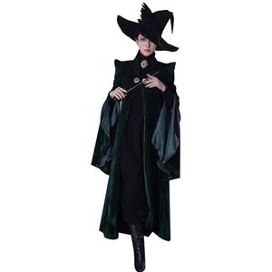 Bilicos McGonagall mantel cape Halloween carnaval pak cosplay kostuum anime magie deluxe kostuum schooluniform pak set jurk toverstaf hoed dames XL