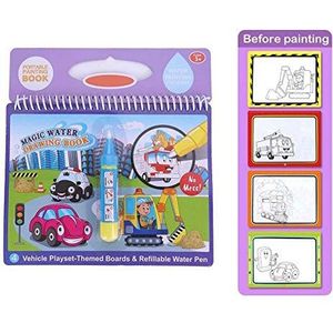 Water Tekening Boek, Magisch Draagbaar Water Kleurboek Met Pen Schilderen Cadeau Educatief Speelgoed Voor Kinderen Kinderen (Voertuig)