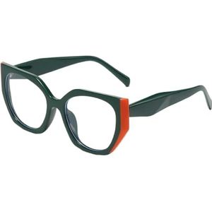 Halloween-cadeau Modieuze montuur, Unisex brilmonturen met veelkleurige lenzen(Green)