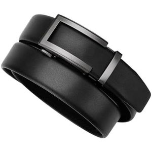 UBOHUZ 2Pcs Mannen Riem Mannen Lederen Automatische Gesp Verstelbare Jeans Voor Mannen, zilverkleurig., 130 cm