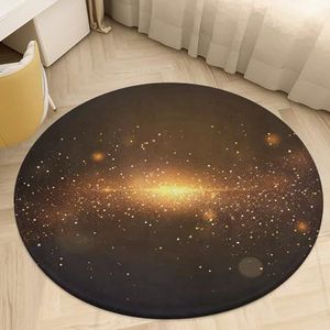 Rond tapijt met kleine oppervlakte, donkerbruin cirkeltapijt met kleurverloop, antislip wasbare vloermat, Zachte plaid voor woonkamer, Poederkamer entree, badkamer, nachtkastje, vloerdecoratie 80 x 80