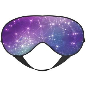 Magic Space Printing All-Occasion Sleep Eye Mask met dubbelzijdige verstelbare riem, perfect voor ploegen en reizen