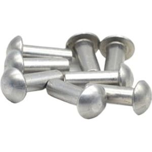 Massieve ronde klinknagels M2-M6 aluminium zelfpluggende assortiment 390 stuks zilver(5MM-M5)