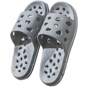 Sandalen, Heren grote zomerbadslippers - Holle binnenpantoffels for comfort Slippers voor dames(Gray,51EU)