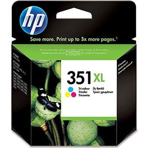 HP 351 Inktcartridge Cyaan, Geel, Magenta, 3 kleuren Hoge Capaciteit (CB338EE) origineel van HP