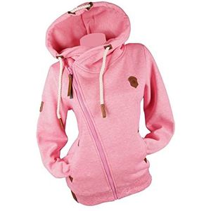 VIN TE Sweatjack voor dames, XXL, capuchon, hoody, overgangsjas, fleece, gevoerd, schuine ritssluiting, verschillende modellen, ankerpoot, effen, M - 7XL, XL