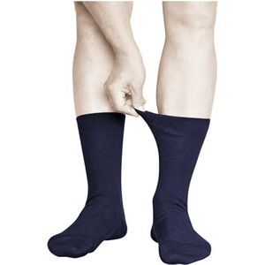 VITSOCKS Zonder Elastiek met Losse Tops Sokken Heren (3 PAAR) 98% Katoen Niet Knellend, donkerblauw, 42-43