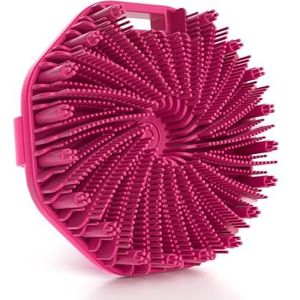Siliconen lichaamsscrubber, exfoliërende bodywash scrubbers exfoliator, douche-lichaamsborstel voor effectieve douche-peeling en zachte massage (rood)