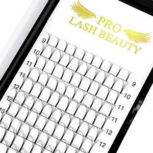 Kant-en-klare wimperextensions, 3D, 4D, 5D, 6D, 0.07, 0.10, 5D-D-0.07, 14 mm