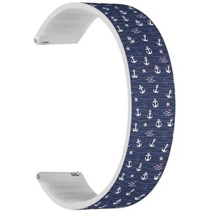 Solo Loop band compatibel met Garmin Forerunner 255/255 Music, 265, 745, Venu 2, Venu 3, Vivoactive 4 (Top View Swimming Sea Turtles) Quick-Release 22 mm rekbare siliconen band, accessoire, Siliconen,