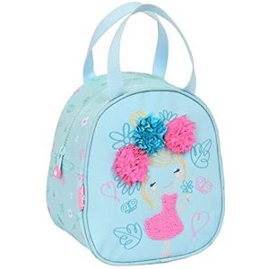 Glowlab Kids Cute Doll toilettas, recyclebare stof, voor kinderen, aanpasbaar, ideaal voor kinderen, comfortabel en veelzijdig, kwaliteit en duurzaamheid, 19 x 14 x 22 cm, lichtblauw, Lichtblauw, Standaard, Casual