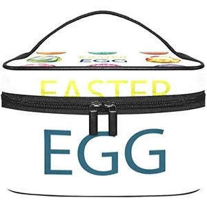 Reizen Make-up Cosmetische Case Opbergtas eieren Cosmetische Zak Draagbaar voor Meisjes Vrouwen, Meerkleurig, 22.5x15x13.8cm/8.9x5.9x5.4in