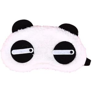 Leuke cartoon gezicht witte panda oogmasker oogschaduw schaduw slaap katoenen bril oogmasker slaapmasker oogbedekking gezondheidszorg 3 stijlen (SY, 4 stuks)
