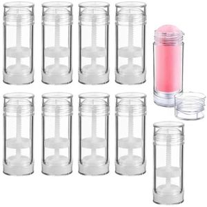 Minsily 10 STKS 30ml Clear Ronde Deodorant Containers Lege Twist-up Vulling Stick Tube Plastic Lippenbalsem Buizen 1 oz Deodorant Fles Houder voor DIY Zelfgemaakte Lippenstift Krijt Chapstick, Helder,