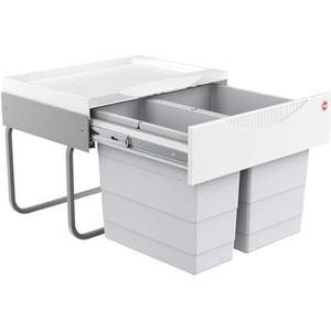 Hailo TR Swing 3644701 Rubbish Bin 50.2/30 voor kasten van 500 mm met scharnierende deur, grijs (lichtgrijs)