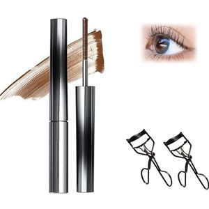 Vervaci Iron Rod Mascara, Metal Rod Mascara Waterproof, 3d Curling Eyelash Iron Mascara natural Thickening Lengthening Long Lasting No Clumping (Brown)