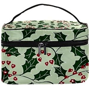 Make-up tassen voor vrouwen en meisjes, handgehouden cosmetische case organizer zakje, kerstvakantie handschoen boom draagbare reizen toilettas, Multi kleuren 2, 22.5x15x13.8cm/8.9x5.9x5.4in, Make-Up zakje