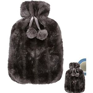 huiba Drinkfles met zacht deksel – warmwaterfleshoes van kunstbont, 2 liter, zacht deksel voor waterfles, zacht deksel voor waterfles