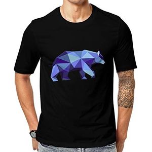 Bear T-shirt voor heren, korte mouwen, grafische ronde hals, print, casual T-shirt, tops, 5XL