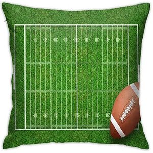 Kussenslopen Amerikaans voetbalveld, decoratieve kussensloop gepersonaliseerde kussensloop voor auto bed sofa 45 x 45 cm