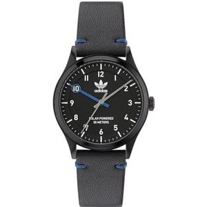 adidas Black Leather Vegan Strap Watch (Model: AOST230462I)