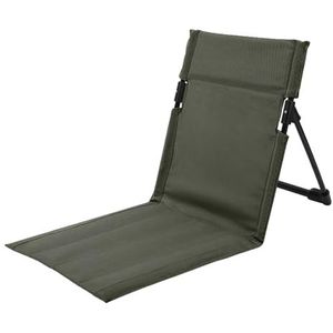 VJKAKZZPY Opvouwbare strandstoel loungemat camping lichtgewicht camping draagbare vrijetijdsstoel reizen geïntegreerde rugleuning stoel (maat : legergroen)