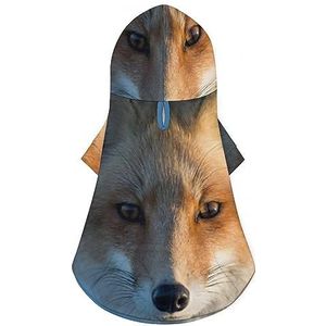 Rode vossengezicht hondenhoodie winter hondenjas schattige hondenjas bulldog teddy mopshond puppy kleding XL