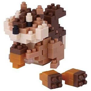 nanoblock NBC-178 - eekhoorntje, minibouwsteen 3D-puzzel, Mini Collection serie, 130 delen, moeilijkheidsniveau 2, medium