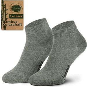Piarini 6 paar bamboesokken voor heren, kort, antibacterieel
