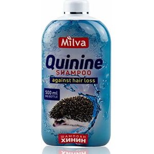 Milva Chinine Shampoo tegen haaruitval, 500 ml, voor betere haargroei, haaruitvalshampoo voor mannen en vrouwen, haargroeimiddel, haarshampoo met kinine, haarverzorging voor meer haren op het hoofd