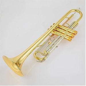 Bb Trompet B Plat Messing Verzilverd Professionele Trompet Muziekinstrumenten Met Leren Tas studenten trompet