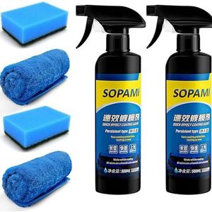 Sopami Quick Effect Coating, Waterless Wash Scratch Wax Polish, 3 in 1 High Protection Car Spray 2024