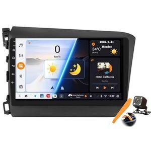 Y300s,YLOXFW Auto Stereo Android 15.0 Radio Sat Nav voor Hon-da Civic 2012-2015 GPS Navi 9'' Cartablet Multimedia Video Player FM BT Ontvanger met Carplay 4G 5G WiFi DSP SWC