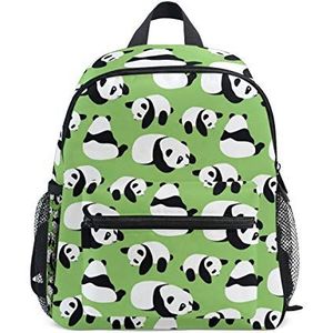 Panda Sport Green Kids School Rugzakken Boek Tassen voor Jongens Meisjes