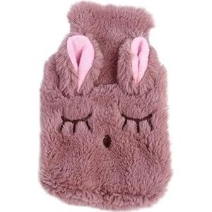 Warmwaterkruik warmwaterkruik slaapzaal buikwarmer cartoon handwarmer mini-proof draagbare warmwaterkruik handwarmer warmwaterzak (koffiebruin)