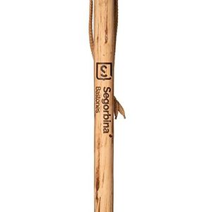 Personaliseerbare wandelstok van hout, licht en robuust, met touw en metalen kap, 125 cm