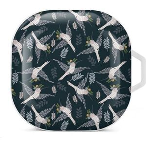 Flying Birds Oordopjes Hoesje Compatibel met Samsung Hard Shell Beschermhoes Wit-Stijl