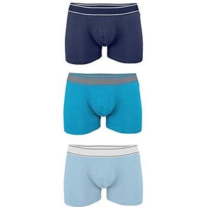 noTrash2003 Voordeelset voor heren, 3 stuks, 95% katoen, 5% elastaan, Skyblue, Tropical Blue, Navy, XL